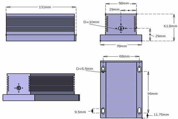 445nm 1500mW-2000mW blue diode laser system