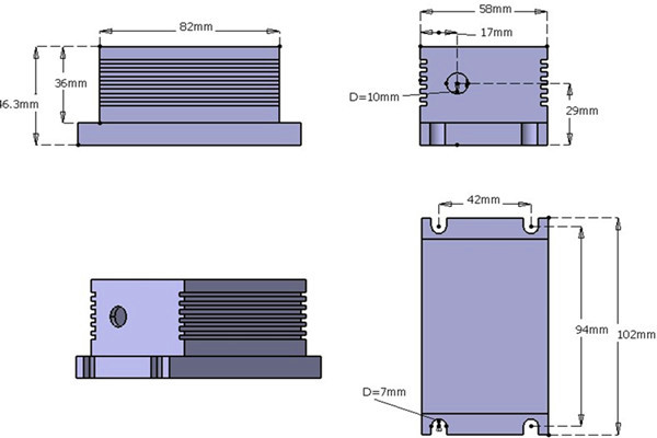 445nm 500mW-1000mW blue diode laser system